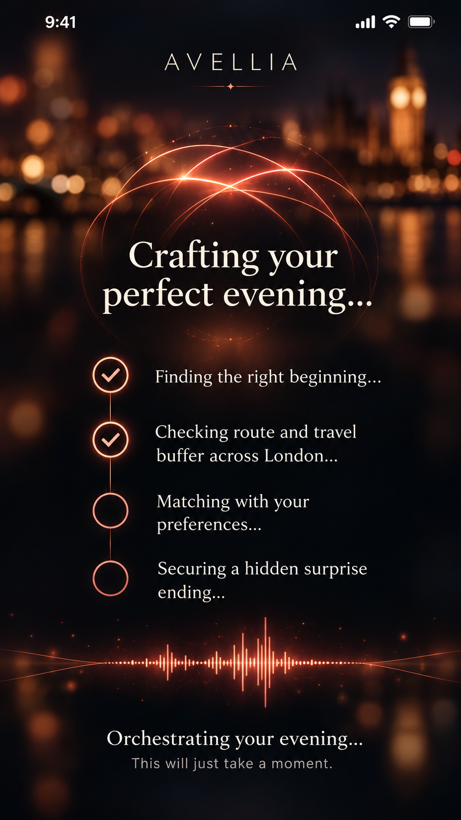 Avellia crafting a personalised evening in London